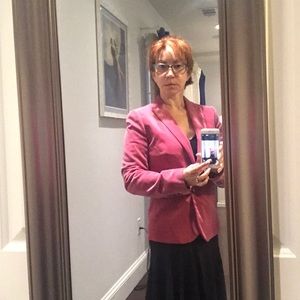 J Crew rose velvet blazer.  NWT